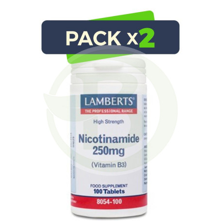 Pack 2x Vitamina B3 (Nicotinamida) Lamberts