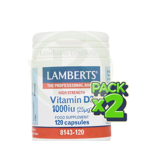 Pack 2x VITAMINA D 1000 IU 120TAB LAMBERTS