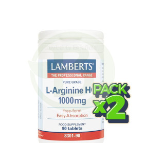 Pack 2x L-Arginina HCl 1000Mg. Lamberts