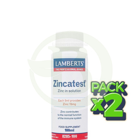 Pack 2x Zincatest 100Ml. Lamberts