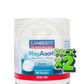 Pack 2x MagAbsorb 180 Tabletas Lamberts