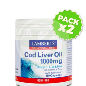 Pack 2x Aceite de Hígado de Bacalao 1000Mg. Lamberts
