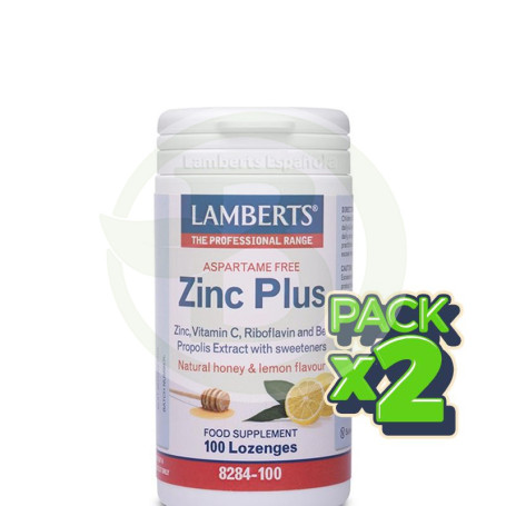 Pack 2x Zinc Plus Lozenges Lamberts