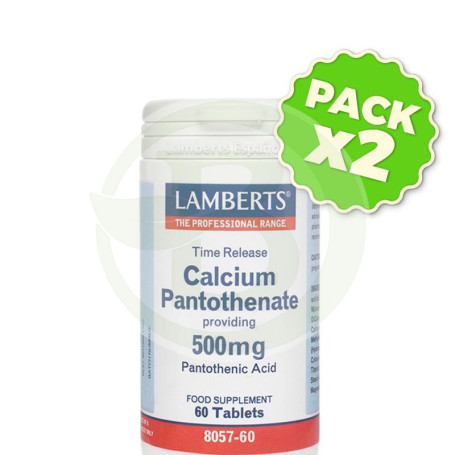 Pack 2x Vitamina B5 (Pantotenato de Calcio) Lamberts