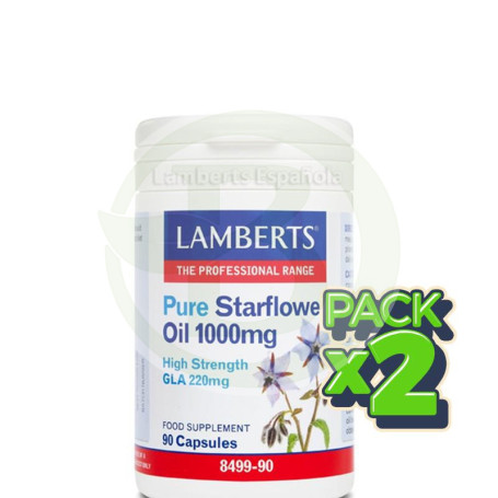 Pack 2x Aceite de Borraja Puro 1000Mg. Lamberts