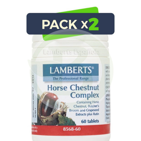 Pack 2x COMPLEJO CASTAÑO DE INDIAS 60 CAP LAMBERTS