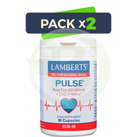Pack 2x Pulse (1300Mg. De Omega 3 + 100Mg. Coq10) 90 Cápsulas Lamberts