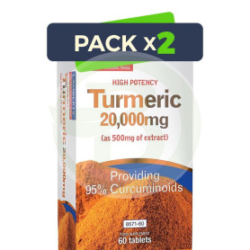 Pack 2x Turmeric 20.000Mg. 60 Tabletas Lamberts