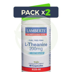 Pack 2x L-Teanina 200 Mg 60 Cápsulas Lamberts