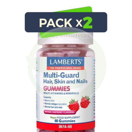 Pack 2x Multi-Guard Cabello, Piel y Uñas 60 Gominolas Lamberts