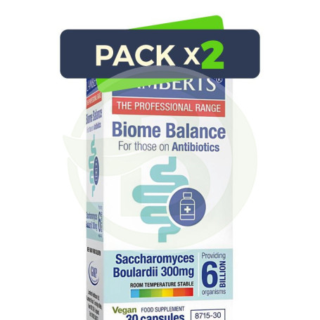 Pack 2x Biome Balance Antibiotics (Antibioticos) 30 Cápsulas Lamberts
