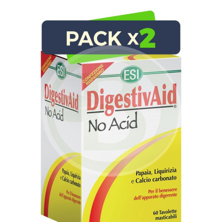 Pack 2x Digestivaid No Acid 60 Tabletas ESI - Trepat Diet