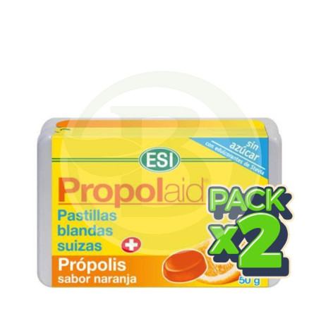Pack 2x Propolaid Pastilla Suiza de Naranja 50Gr. Esi