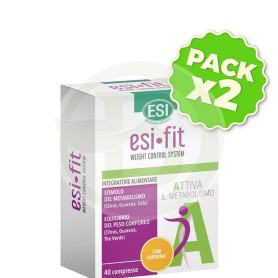 Pack 2x Fit Activa con Cafeína 40 Comprimidos Esi