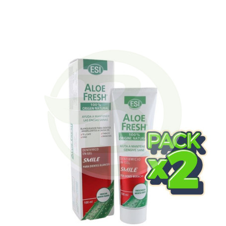 Pack 2x Dentifrico en Gel Smile para Dientes Blancos 100Ml Esi