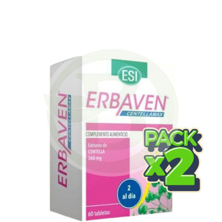 Pack 2x Erbaven Centellamax 60 Tabletas Esi