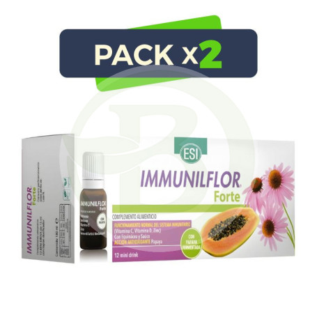 Pack 2x Immunilflor Forte Mini Drink 12 Viales Esi