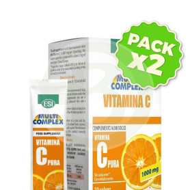 Pack 2x Vitamina C Polvo 1000Mg 20 Sobres Esi