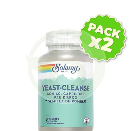 Pack 2x Yeast Cleanse 90 Cápsulas Vegetales Solaray