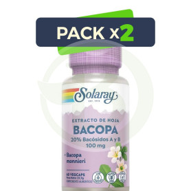 Pack 2x Bacopa 100Mg. 60 Cápsulas Solaray