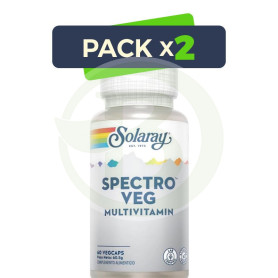 Pack 2x Spectro Multi Vita Min 60 Cápsulas Solaray