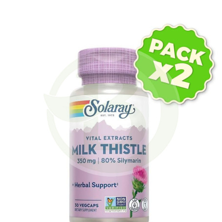 Pack 2x Cardo Mariano 30 Cápsulas Solaray