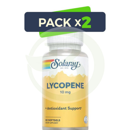 Pack 2x Lycopene 10Mg. 60 Perlas Solaray