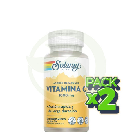 Pack 2x Small Vitamin C 1.000Mg. A/R 30 Comprimidos Solaray