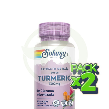 Pack 2x Super Tumeric 30 Cápsulas Solaray