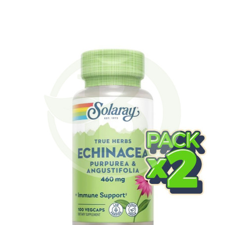 Pack 2x Echinacea (PUR/ANGUS) 460Mg. 100 Cápsulas Solaray