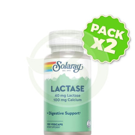 Pack 2x Lactase 40Mg. 100 Cápsulas Solaray
