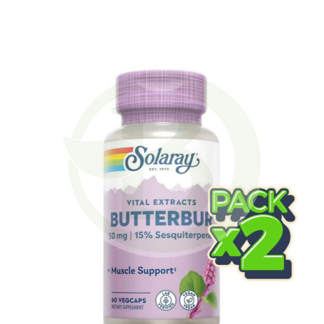 Pack 2x Butterbur 60 Cápsulas Vegetales Solaray