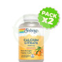 Pack 2x Calcium Citrate 60 Comprimidos Naranja Solaray
