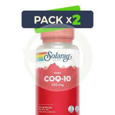 Pack 2x Pure Coq10 100Mg 30 Cápsulas Solaray