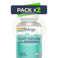Pack 2x Yeast Cleanse Plus Berberine 90 Cápsulas Solaray