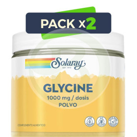 Pack 2x Glycine en Polvo 1000Mg 400G Solaray