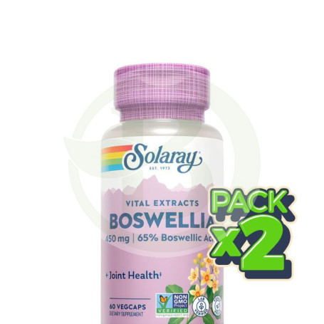 Pack 2x Boswelia 450Mg 60 Cápsulas Vegetales Solaray