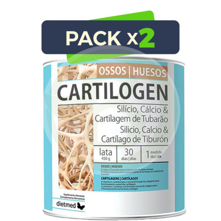 Pack 2x Cartilogen Polvo 450Gr. Dietmed