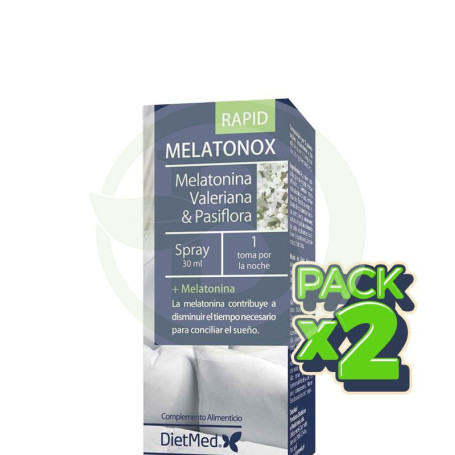 Pack 2x Melatonox Rapid Spray Bucal 30Ml. Dietmed
