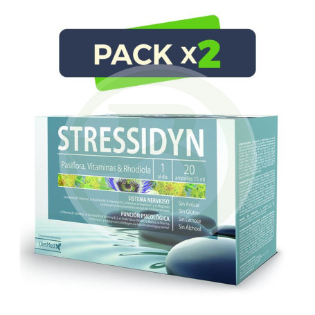 Pack 2x Stressidyn Pasiflora 20 Ampollas Dietmed