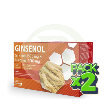 Pack 2x Ginsenol 20 Ampollas 15Ml. Dietmed