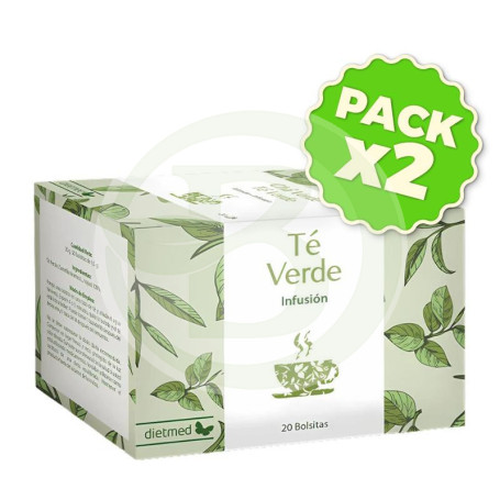 Pack 2x Té Verde Infusión 20 Sobres Dietmed