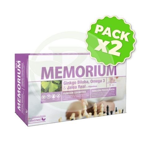 Pack 2x Memorium 50+ 30 Ampollas Dietmed