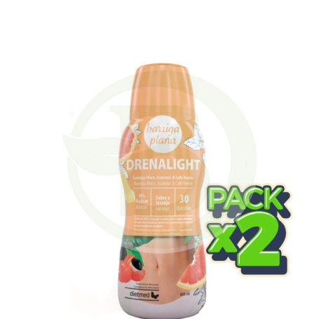 Pack 2x Drenalight Barriga Plana 600Ml. Dietmed