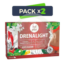 Pack 2x Drenalight Hot Plus 20 Ampollas Dietmed