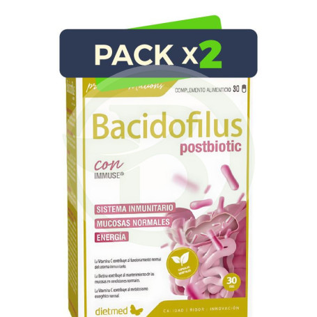 Pack 2x Bacidofilus Postbiotic 30 Cápsulas Dietmed