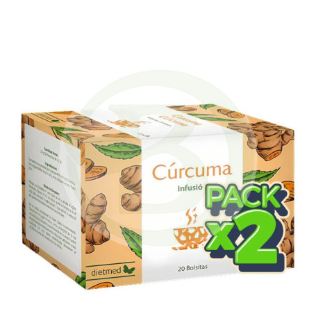 Pack 2x Infusión Cúrcuma 20 Bolsitas Dietmed