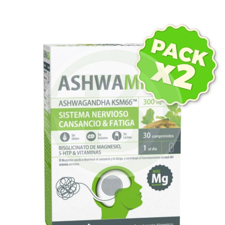 Pack 2x Ashwamega 30 Comprimidos Dietmed