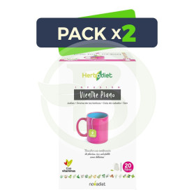 Pack 2x Herbodiet Vientre Plano 20 Filtros Nova Diet
