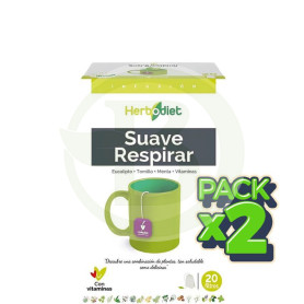 Pack 2x Herbodiet Suave Respirar 20 Filtros Nova Diet